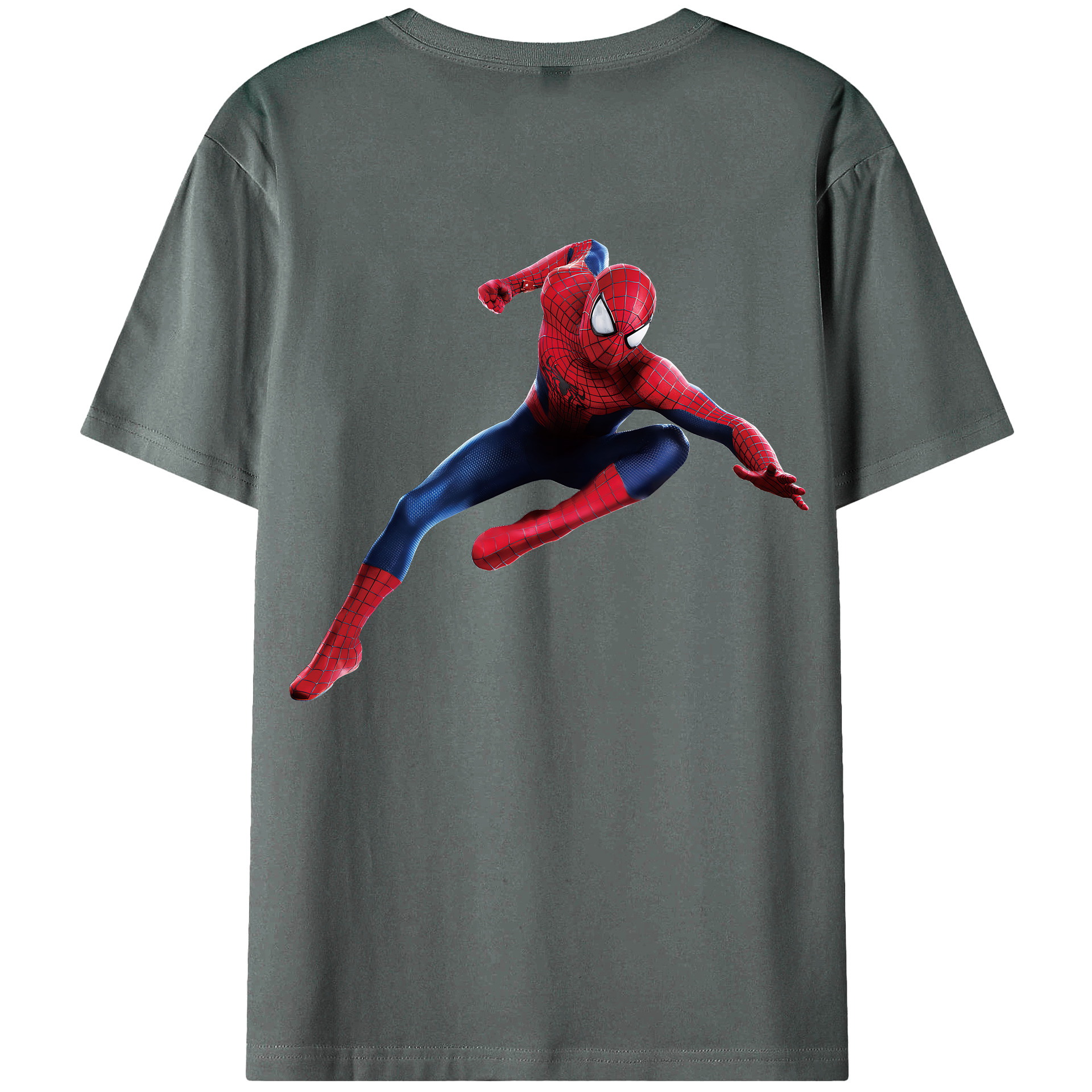 （画像用） Spider Man スパイダーマン 綿100％半袖Tシャツ（背面プリント）